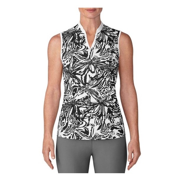 Adidas Golf Tank White Blue Sleeveless Sport Top - Picture 4 of 6